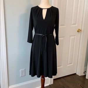 Ann Taylor Black Fit & Flare Dress, SZ 8